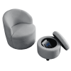 [Video] Welike Swivel barrel chair, living room swivel chair with round storage chair, 360 ¬∞ swivel club chair, nursery, bedroom, office