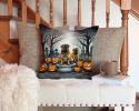 Shar Pei Spooky Halloween Throw Pillow Machine Washable, Indoor Outdoor Decorative Pillow for Couch, Bed or Patio, 14Hx14W