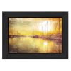 Trendy Decor 4U "Golden Solo Sailboats" Framed Wall Art for Living Room, Wall Art Print for Home Decor, Bedroom Wall Art by Bluebird Barn