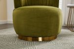 COOLMORE 360 Degree Swivel Cuddle Barrel Accent Sofa Chairs, Round Armchairs with Wide Upholstered, Fluffy Velvet Fabric Chair for Living Room