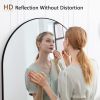 Dolonm 64x21 Inch Arch Full Length Mirror, Aluminum Alloy Frame Floor Mirror, Large Mirror Free-Standing Hanging or Leaning