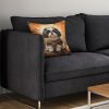 Shih Tzu Fall Throw Pillow Machine Washable, Indoor Outdoor Decorative Pillow for Couch, Bed or Patio, 14Hx14W