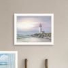 Trendy Decor 4U "Lighthouse at Sunset" Framed Wall Art for Living Room, Wall Art Print for Home Decor, Bedroom Wall Art by Georgia Janisse