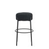 30" Tall, Round High Bar Stools, Set of 2 - Contemporary upholstered dining stools for kitchens