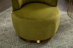 COOLMORE 360 Degree Swivel Cuddle Barrel Accent Sofa Chairs, Round Armchairs with Wide Upholstered, Fluffy Velvet Fabric Chair for Living Room