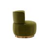 COOLMORE 360 Degree Swivel Cuddle Barrel Accent Sofa Chairs, Round Armchairs with Wide Upholstered, Fluffy Velvet Fabric Chair for Living Room