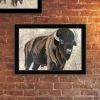 Trendy Decor 4U "The Boss of the Bison Herd" Framed Wall Art for Living Room, Wall Art Print for Home Decor, Bedroom Wall Art by Cindy Jacobs