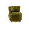 COOLMORE 360 Degree Swivel Cuddle Barrel Accent Sofa Chairs, Round Armchairs with Wide Upholstered, Fluffy Velvet Fabric Chair for Living Room