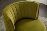 COOLMORE 360 Degree Swivel Cuddle Barrel Accent Sofa Chairs, Round Armchairs with Wide Upholstered, Fluffy Velvet Fabric Chair for Living Room