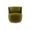 COOLMORE 360 Degree Swivel Cuddle Barrel Accent Sofa Chairs, Round Armchairs with Wide Upholstered, Fluffy Velvet Fabric Chair for Living Room