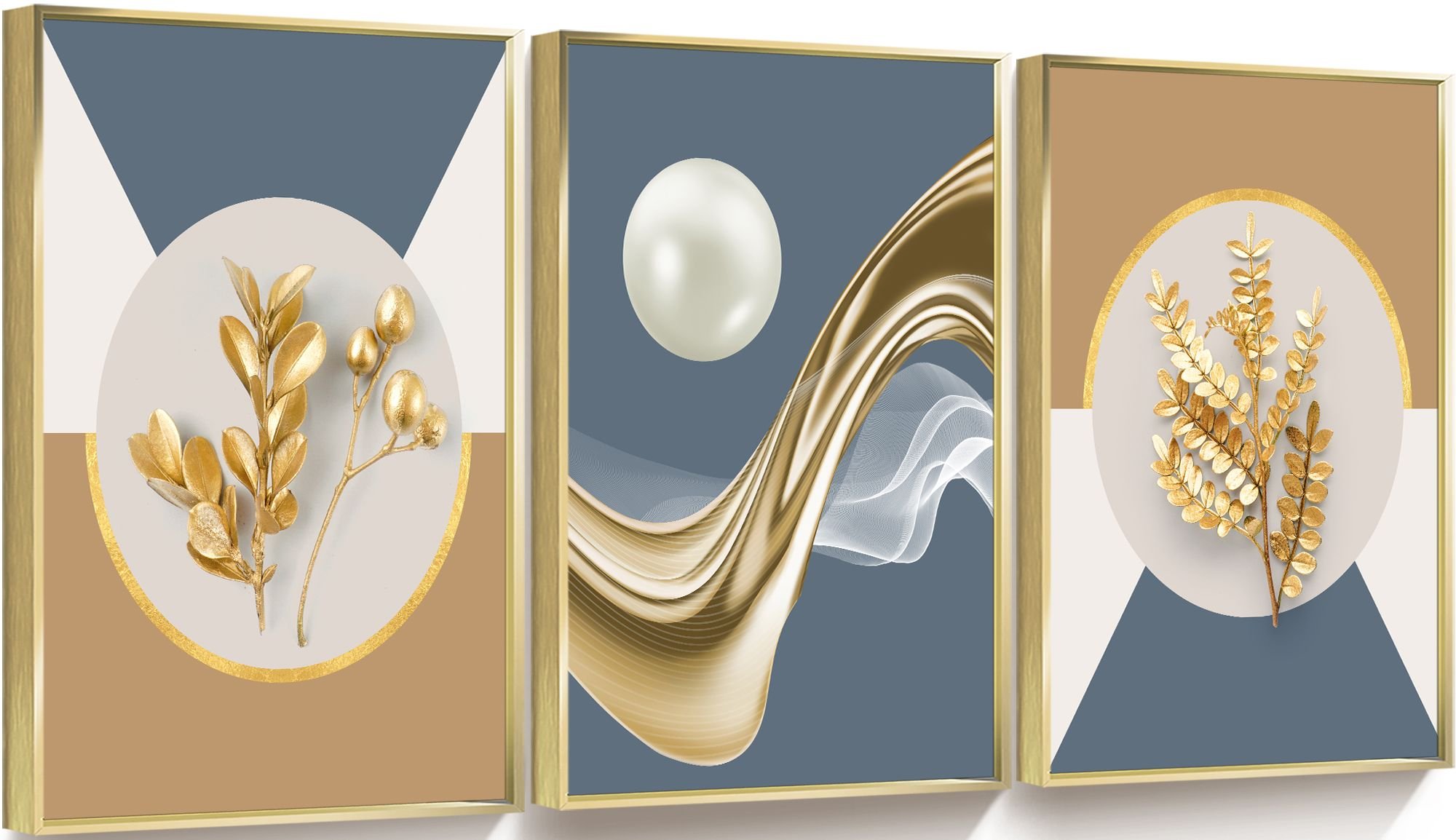 Framed Canvas Wall ArtOil Paintings Impressionism Aesthetic Prints Canvas Paintings for Living Room Bedroom Office Home; 3 Panels Framed Canvas Wall ArtOil Paintings Impressionism Aesthetic Prints Canvas Paintings for Living Room Bedroom Office Home; 3 Panels